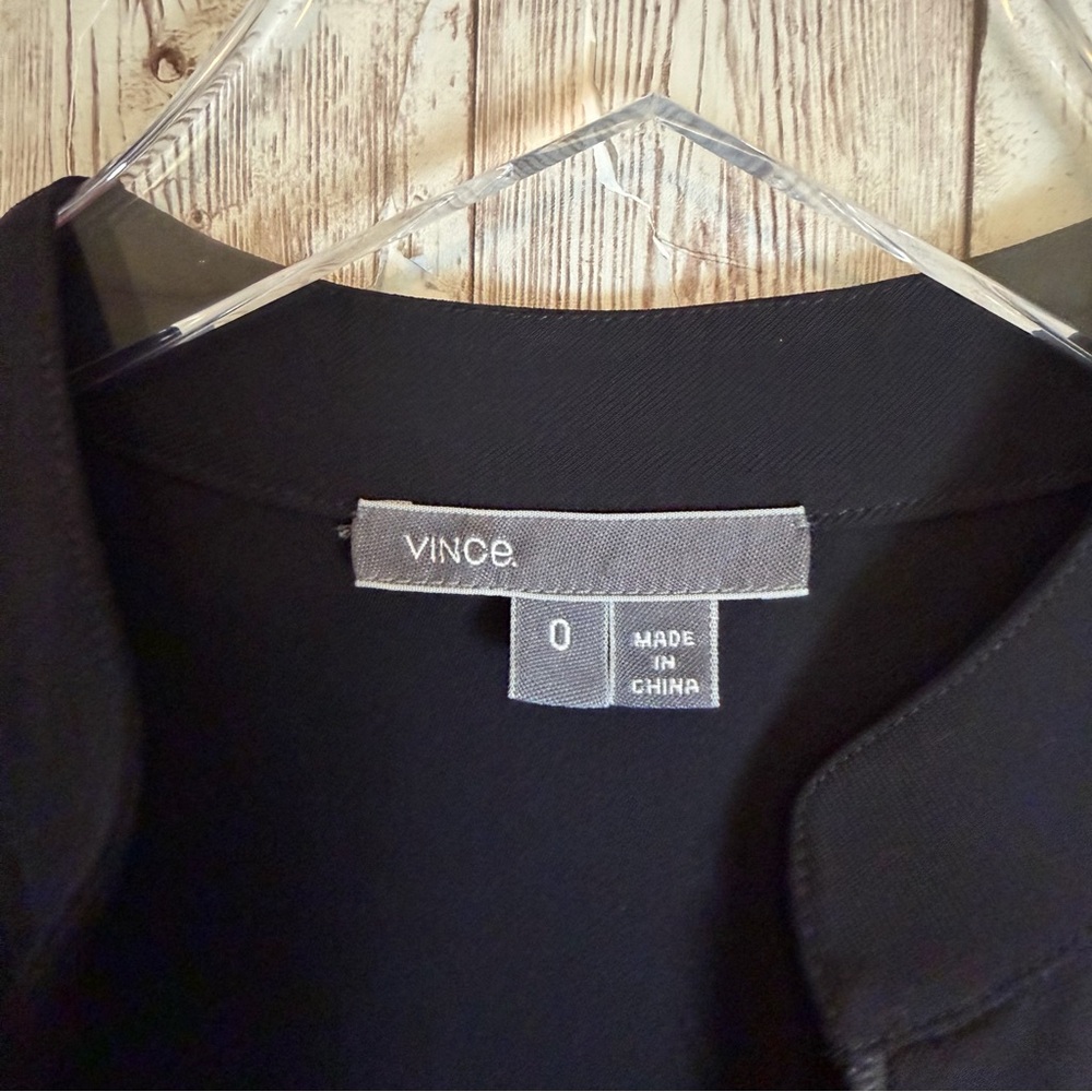 Vince Black Drawstring Waist Crew Neck Jumpsuit - Picture 4 of 7